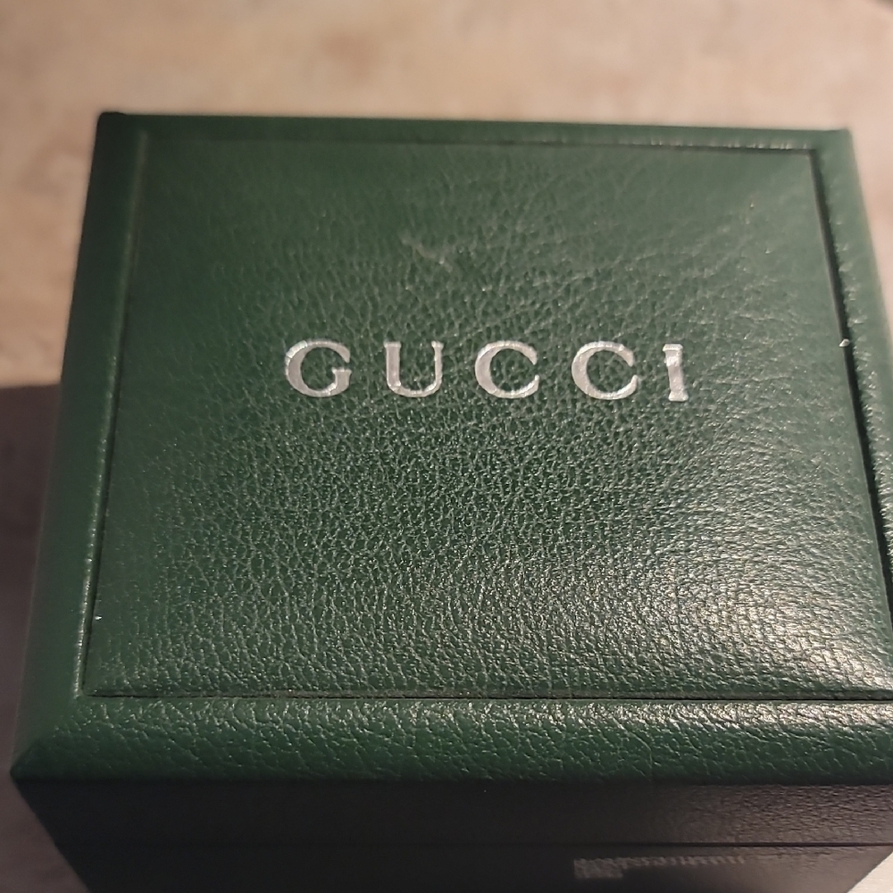 Gucci Green Leather Watch Box, Gucci Watch Origi with Six diferent colors bezels